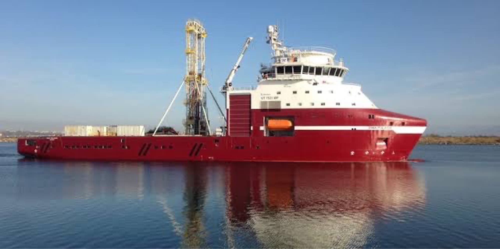 GMTR 120 on the Dina Polaris — quayside, ready for sea-trial mobilisation
